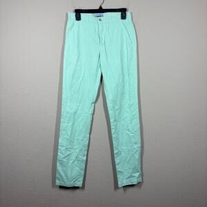 Les Canebiers Saint Tropez Mens XS Tartane Chino Pants Mint Green Cotton
